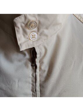 Men's Large Golf Jacket Vintage 1970's Yellow Zip-Up Elastic Cuffs Button Collar